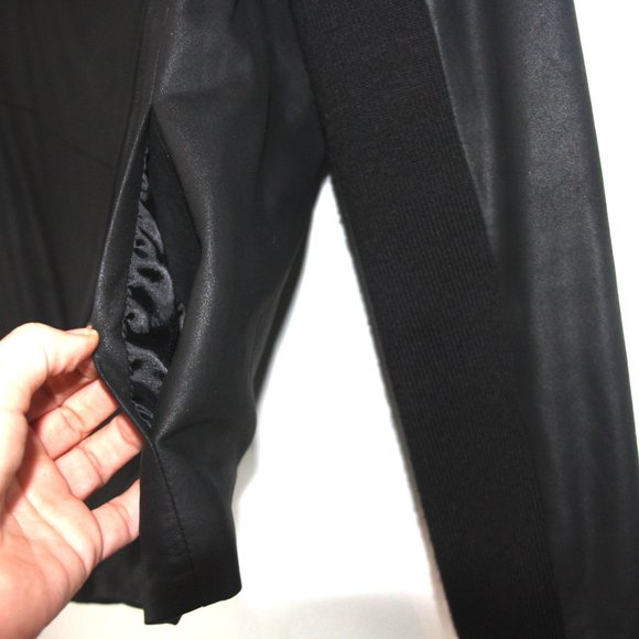 B.B. Dakota Black Leather Light Jacket - Picture 5 of 8